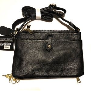 Black Concealed Carry Compact Clutch Purse - 7046